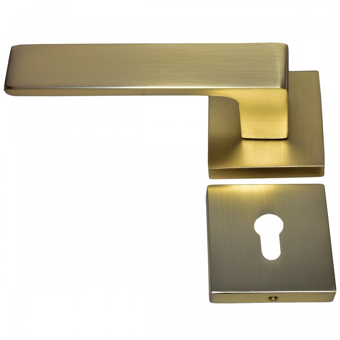 Πόμολα πόρτας (Μονό ή Ζεύγος) Longevita Χειρολαβή με Ροζέτα Α21-S02 Ματ  χρυσο