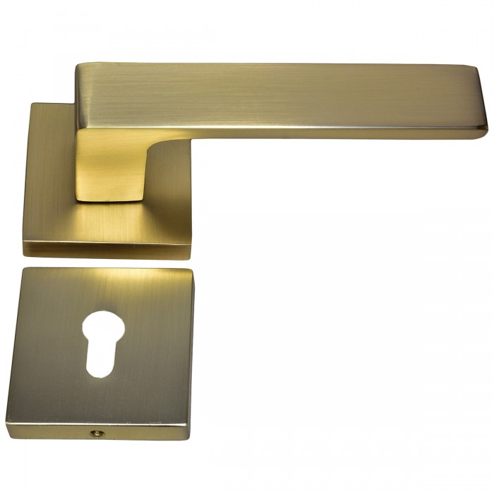 Πόμολα πόρτας (Μονό ή Ζεύγος) Longevita Χειρολαβή με Ροζέτα Α21-S02 Ματ  χρυσο