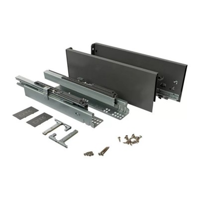 Συστήματα Συρταριών Διπλού Τοιχώματος με Φρένο DTC MAGIC-STAR PLUS K ύψος 12.6cm και βάθος 50cm Aνθρακί HD12500A17XE30