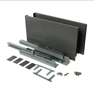 Συστήματα Συρταριών Διπλού Τοιχώματος με Φρένο DTC MAGIC-STAR PLUS F ύψος 23.8cm και βάθος 50cm Aνθρακί HD14500A17NE30