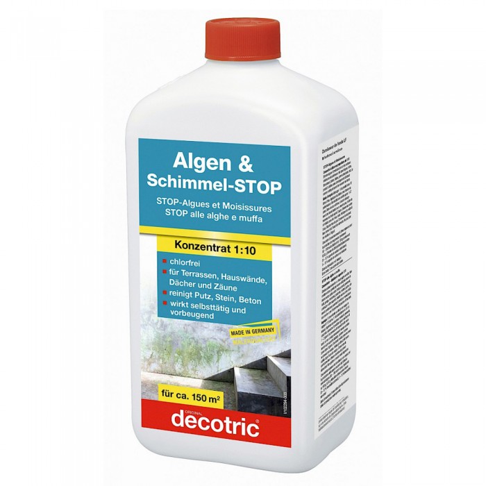 Συμπυκνωμένο Αφαιρετικό Διάλυμα για Άλγος και Μούχλα 1lt Decotric Algen & Schimmel-STOP 7602001