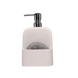 Dispenser Επικαθήμενο με θήκη σφουγγαριού 12x10.1x19.8 cm Λευκό Rainbow BRIGITE 03014.001
