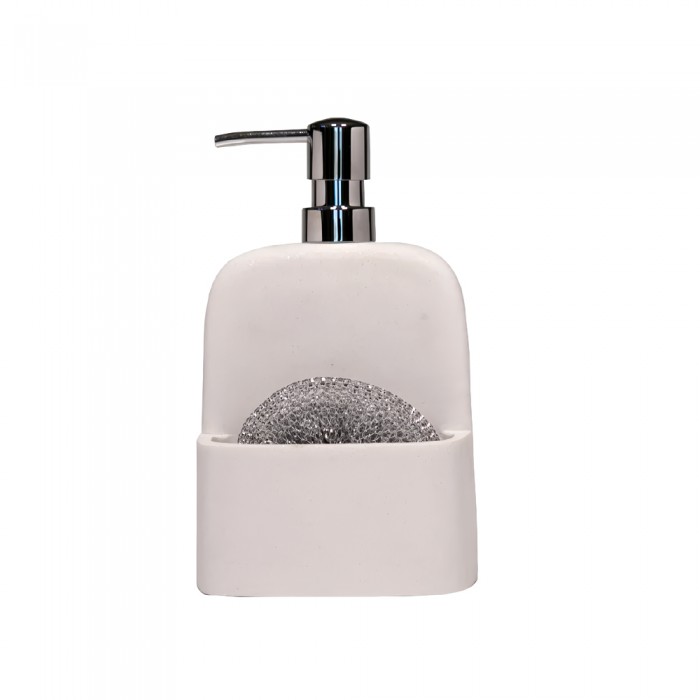 Dispenser Επικαθήμενο με θήκη σφουγγαριού 12x10.1x19.8 cm Λευκό Rainbow BRIGITE 03014.001