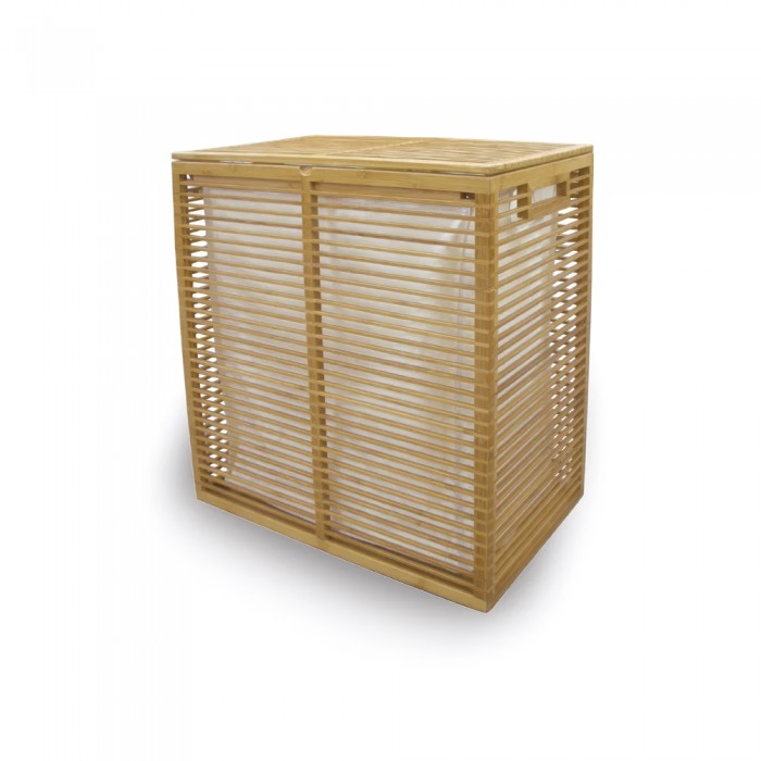Καλάθι Απλύτων 53,3x33x61 cm Μπέζ Rainbow BAMBOO 05063.001