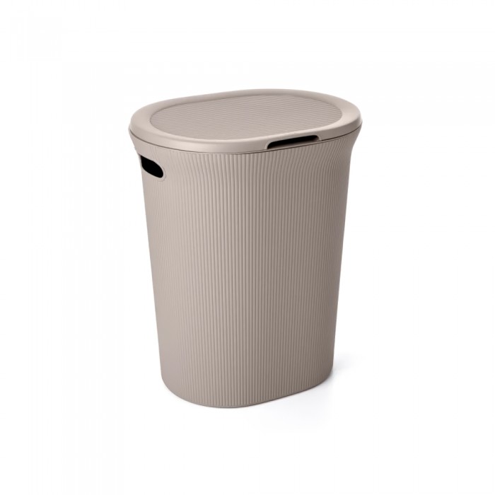 Καλάθι Απλύτων Επιδαπέδιο Πλαστικό 41x33x50 cm 40lt Μπέζ Tatay BAOBAB 06721.003
