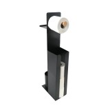 Stand Χαρτοθήκη & Πιγκάλ Μεταλλικό 22,1x12,2x66,5 cm Μαύρο Spirella YONI 07490.001