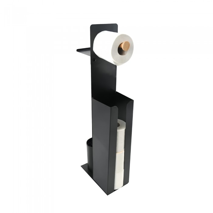 Stand Χαρτοθήκη & Πιγκάλ Μεταλλικό 22,1x12,2x66,5 cm Μαύρο Spirella YONI 07490.001