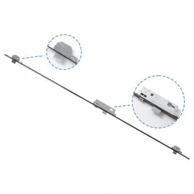 Γραναζωτή Κλειδαριά 3 Σημείων με Ρυθμιζόμενη Γλώσσα για Προφιλ Euro 16 35mm/85mm Domus TOPGEAR 93735