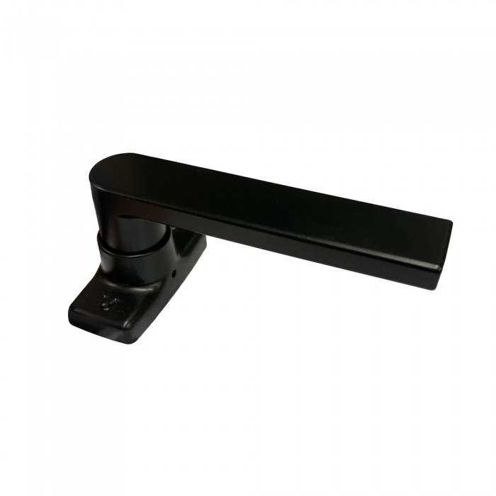 Πόμολο Αλουμινόπορτας με Ροζέτα Μαύρο Domus Skyline 6175M 1 Τεμάχιο