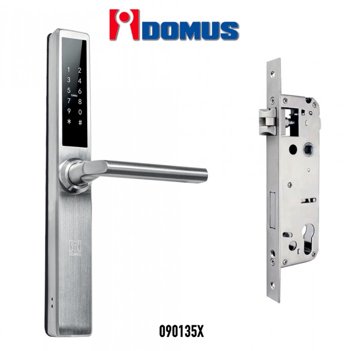 Ηλεκτρονική Κλειδαριά με Πληκτρολόγιο για Ξενοδοχεία & Airbnb με σώμα 35mm και Τετράγωνο Πρόσωπο & Αντίκρισμα iDomus 090135X