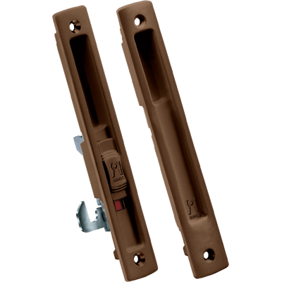 Κλειδαριά Συρομένων με κλείδωμα γάντζου για πόρτα Αλουμινίου 28mm x 186mm Domus KLIKLOK 7610X ΚΑΦΕ