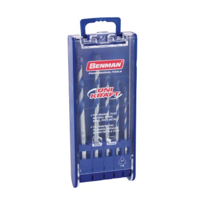 Σετ 5 Διαμαντοτρύπανα δραπάνου για Μέταλλο, Ξύλο, Δομικά Υλικά, Γυαλί και Πλακίδια Benman Unikraft 71149