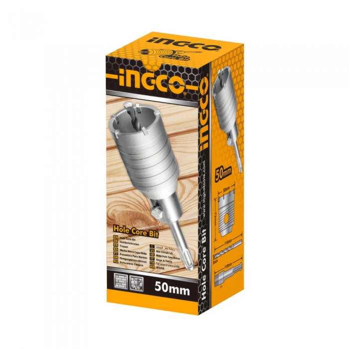 Διαμαντοκορώνα - Ποτηροτρύπανο με υποδοχή SDS Plus με Διάμετρο Ø50 για Μπετό, Τούβλο και Πλακάκι Ingco HCB0501