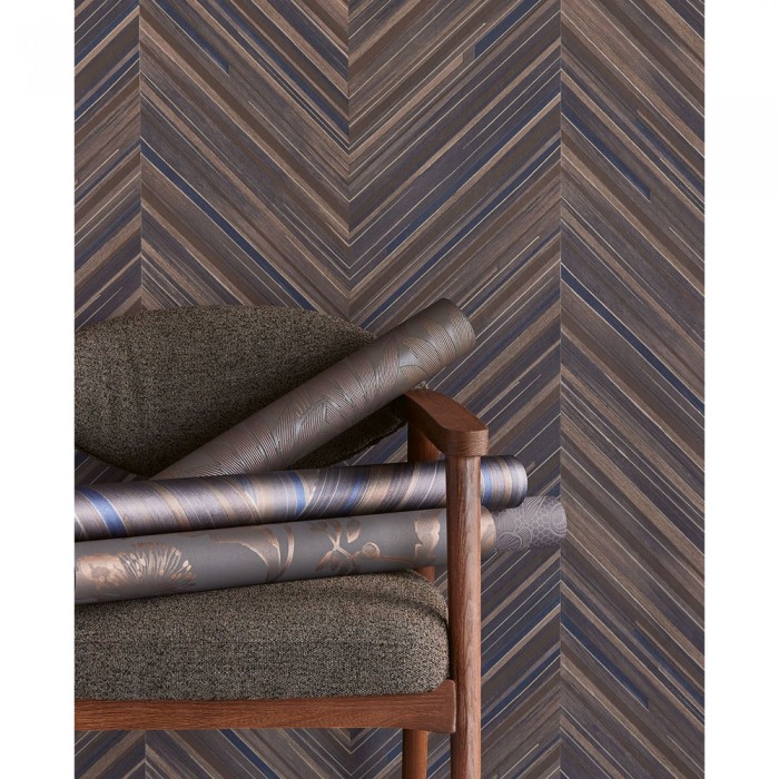 Ταπετσαρία Τοίχου 0.52x10m EIJFFINGER GILDED brown/taupe, blue 340164