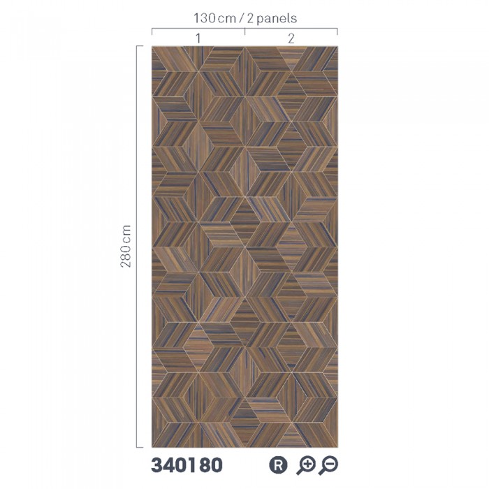 Φωτοταπετσαρία Τοίχου 130x280cm σε 2 ρολλά των 65cm EIJFFINGER GILDED brown/taupe, grey/silver 340180