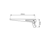 Βραχίονας Στήριξης Ραφιών Λευκός 25cm Element System Pro Bracket 10105-00301