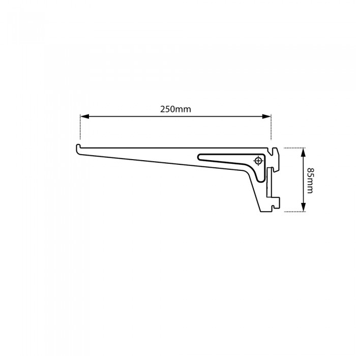 Βραχίονας Στήριξης Ραφιών Λευκός 25cm Element System Pro Bracket 10105-00301