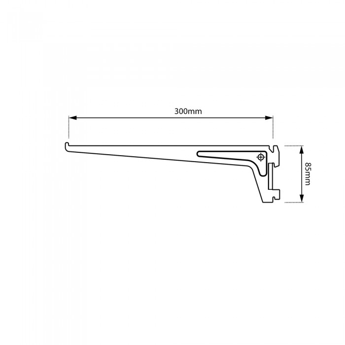Βραχίονας Στήριξης Ραφιών Λευκός 30cm Element System Pro Bracket 10105-00401
