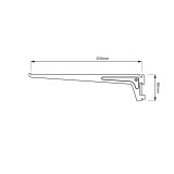 Βραχίονας Στήριξης Ραφιών Λευκός 35cm Element System Pro Bracket 10105-00501
