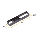 Οργανωτής για Συρτάρι 100x470mm Ανθρακί Γκρι Emuca Orderbox 3069035