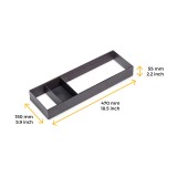 Οργανωτής για Συρτάρι 150x470mm Ανθρακί Γκρι Emuca Orderbox 3069135