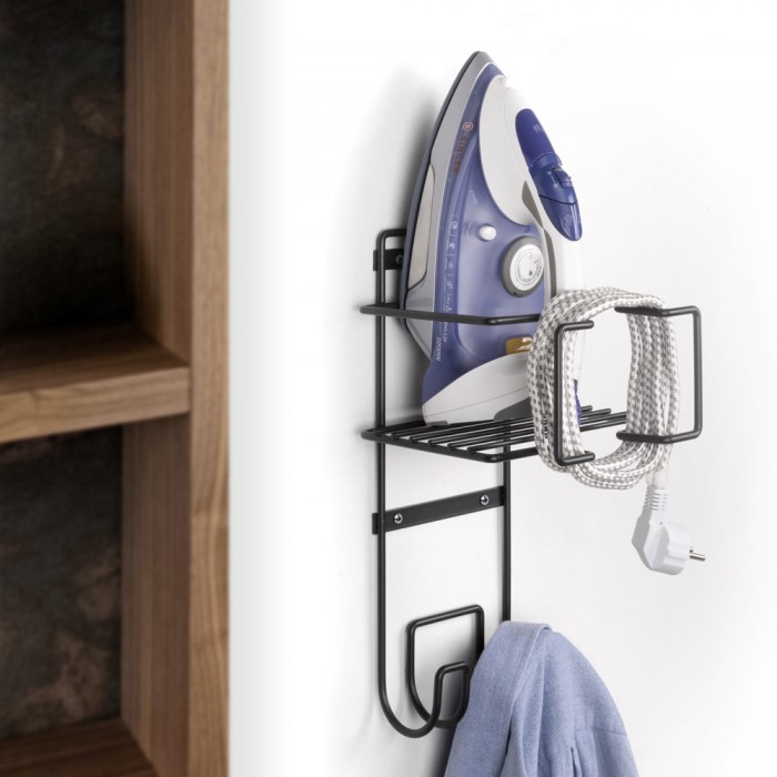 Βάση για σιδερώστρα, αξεσουάρ σιδερώστρας και σίδερου από Ατσάλι 200x200x380mm Emuca 8151635 σε Γκρι Ανθρακί