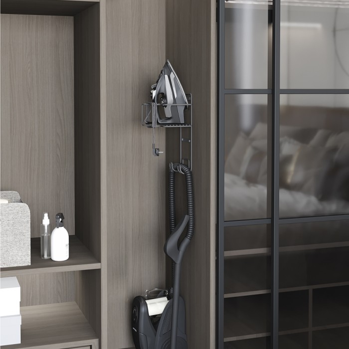 Βάση για σιδερώστρα, αξεσουάρ σιδερώστρας και σίδερου από Ατσάλι 200x200x380mm Emuca 8151635 σε Γκρι Ανθρακί