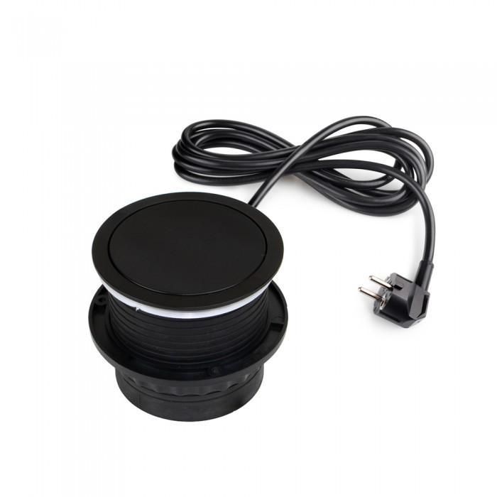 Αναδυόμενο Πολύμπριζο Push100 με 3 μπρίζες Schuko , 1 USB type A θύρα και 1 USB type C θύρα Emuca 5221214