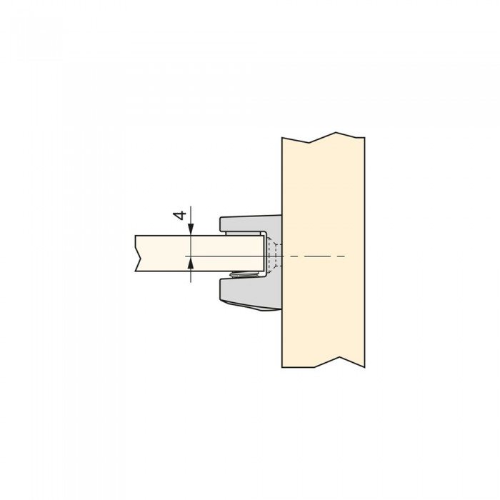 Στήριγμα Γυάλινου Ραφιού για Τοποθέτηση με Βίδα Μαύρο EMUCA Evo Glass 4008053