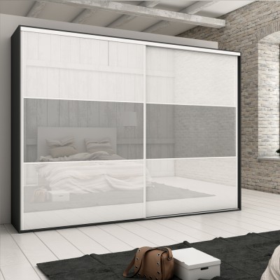 Μηχανισμός Συρόμενης Δίφυλλης ντουλάπας Emuca Placard 74 ( Προφίλ Αλουμινίου σε Χρώμα Λευκό)