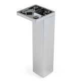 Πλαστικό Πόδι επίπλου Emuca 2006111 Χρώμιο Ύψους 14cm