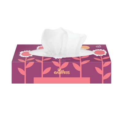 Χαρτομάντηλα Απαλά 21x20.8cm κουτί 90 τεμαχίων 2φυλλα Λευκά Endless Facial 1100440003