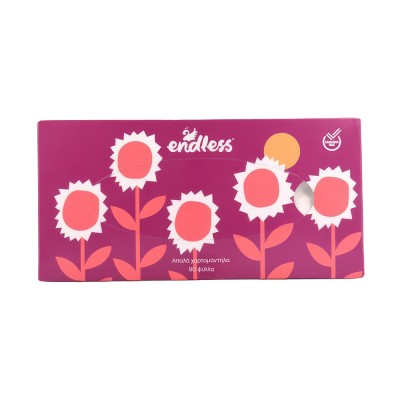 Χαρτομάντηλα Απαλά 21x20.8cm κουτί 90 τεμαχίων 2φυλλα Λευκά Endless Facial 1100440003