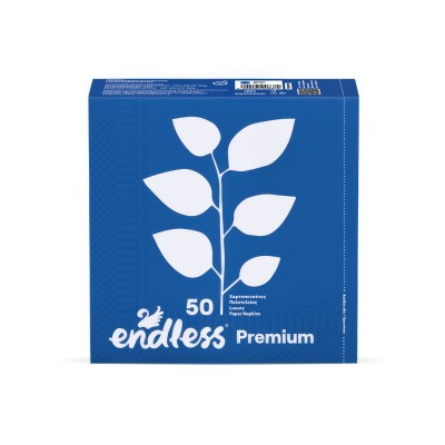 Χαρτοπετσετες 33x33cm 50 τεμάχια 2φυλλες Μπλε Endless Premium 1100330032
