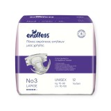 Πάνες Ακράτειας Ενηλίκων No3 LARGE 110-150cm 12Τεμάχια Endless