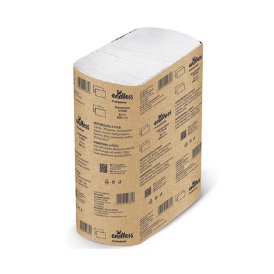 Χειροπετσέτες Z-Fold Γκοφρέ 2φυλλες 19.7x24cmcm 200τμχ Λευκές Endless Professional 2999010417