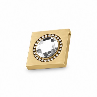 Μαγνήτης Αμπραζ Enis Φαιστός Ρουμπίνι Swarovski χωρίς ντίζα Χρυσό Ματ