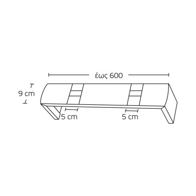 Μετόπη Αλουμινίου Οβάλ Strass Enis 1011 Νίκελ Ματ-Χρώμιο