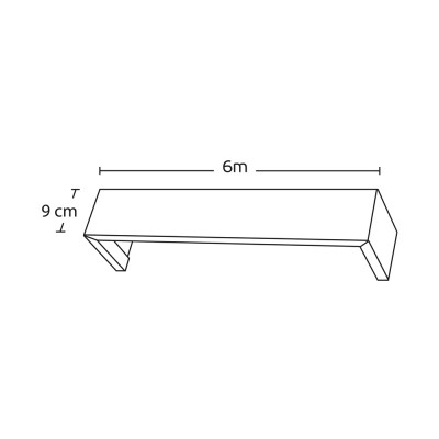 Μετόπη Αλουμινίου Τετράγωνη Enis 1706 Πατίνα Λευκό-Χρυσό