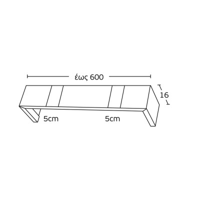 Μετόπη Αλουμινίου Τετράγωνη Enis 1706 Νίκελ Ματ-Χαλκός