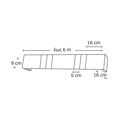 Μετόπη Αλουμινίου Τετράγωνη Enis 1706.1 Νίκελ Ματ-Χρώμιο