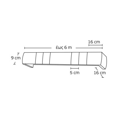 Μετόπη Αλουμινίου Οβάλ Enis 1885.3 Νίκελ Ματ-Χρώμιο
