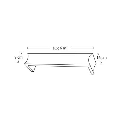 Μετόπη Αλουμινίου Οβάλ Enis 4756 Νίκελ Ματ