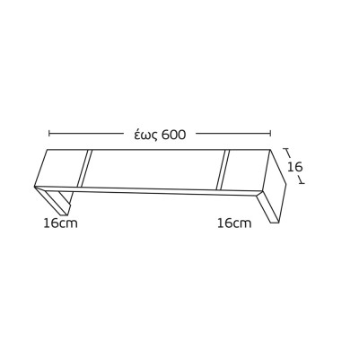 Μετόπη Αλουμινίου Τετράγωνη Enis ΜΚ6649 Όρο Ματ