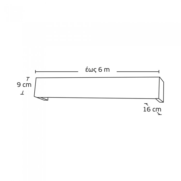 Μετόπη Αλουμινίου Τετράγωνη Ριγέ Enis 6948 Νίκελ Ματ