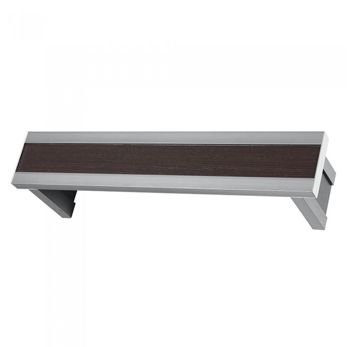 Μετόπη Inox-Μεταλλικές Enis 7706 Νίκελ Ματ -Καρυδί με Τάπα Χρώμιο