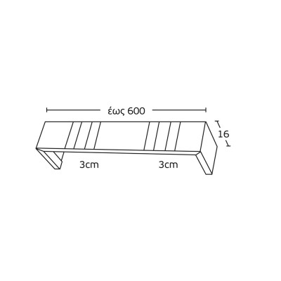 Μετόπη Αλουμινίου Τετράγωνη Enis MΔ7991 σε χρώμα Νο30 Πάγος-No26 5070
