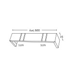 Μετόπη Αλουμινίου Οβάλ Enis MΔ8000 Μαύρο-Όρο