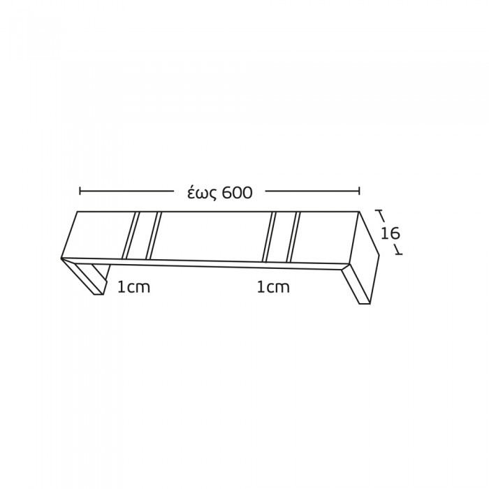 Μετόπη Αλουμινίου Οβάλ Enis MΔ8000 Μαύρο-Όρο