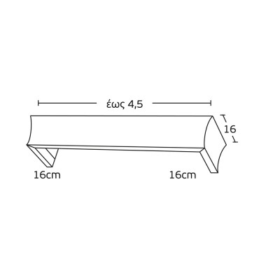 Μετόπη Αλουμινίου Οβάλ Enis 9260 Νίκελ Ματ
